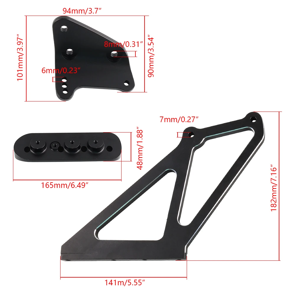Rear High Mount Rear Wing Bracket Stay Kit for Honda Civic Type R FL5 Car Accessories 2023 2024 2025 Supply Performance Styling view 4