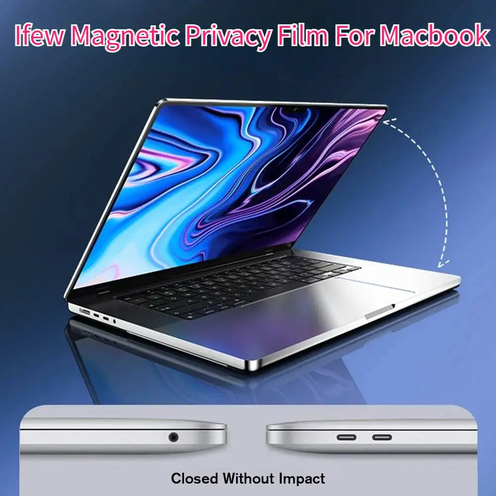 Magnetic Privacy Screen Protector M1 M2 M3 for Macbook Pro Air 13 13.6 14 15.3 16.2 Inch Removable Anti Spy Peer Laptop Filter
