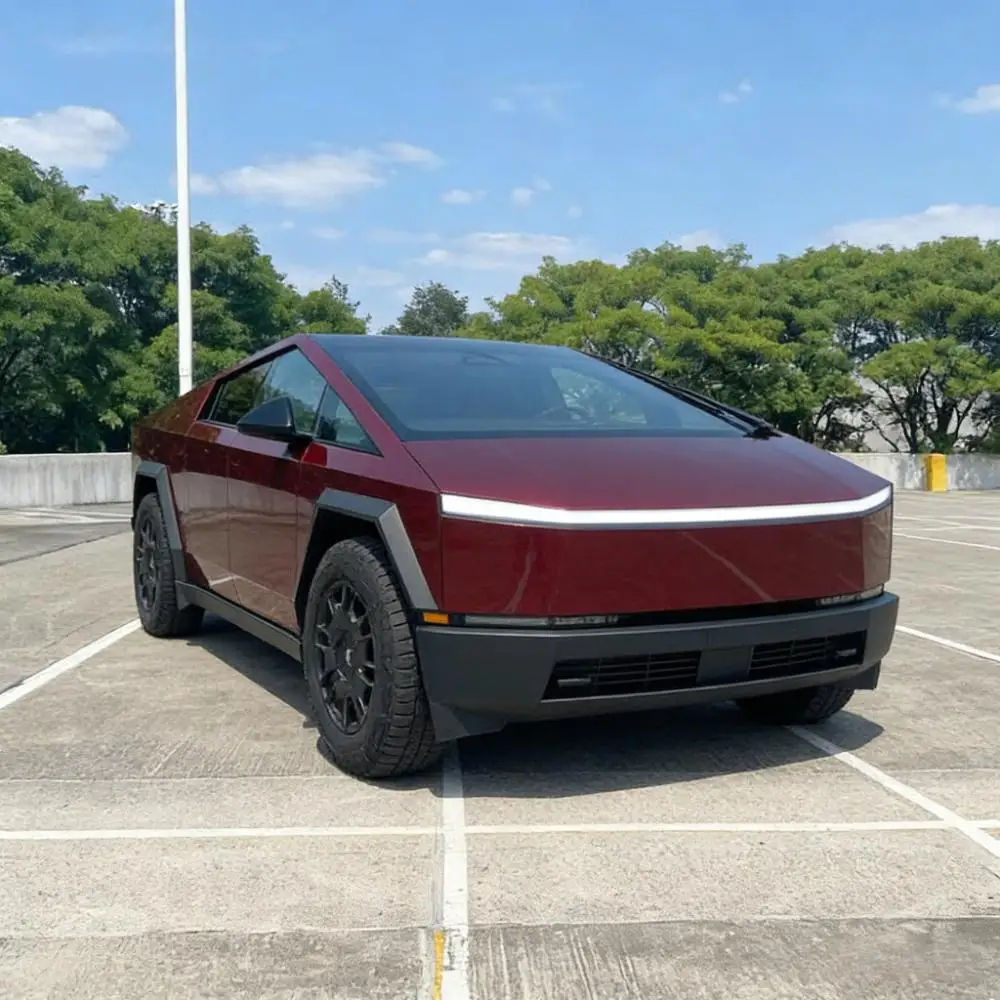 

For Tesla Cybertruck PVC Pre-Cut Paint Protection Film Customized DIY Color Change Matte Black Gloss Purple Vinyl Wrap Film