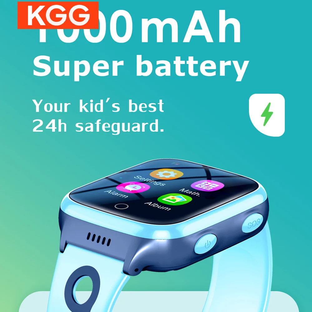 4G Kids Smart Phone Watch Video Call K9 1000Mah Battery GPS Wifi Location SOS Call Back Monitor Smart Watch Children Gifts