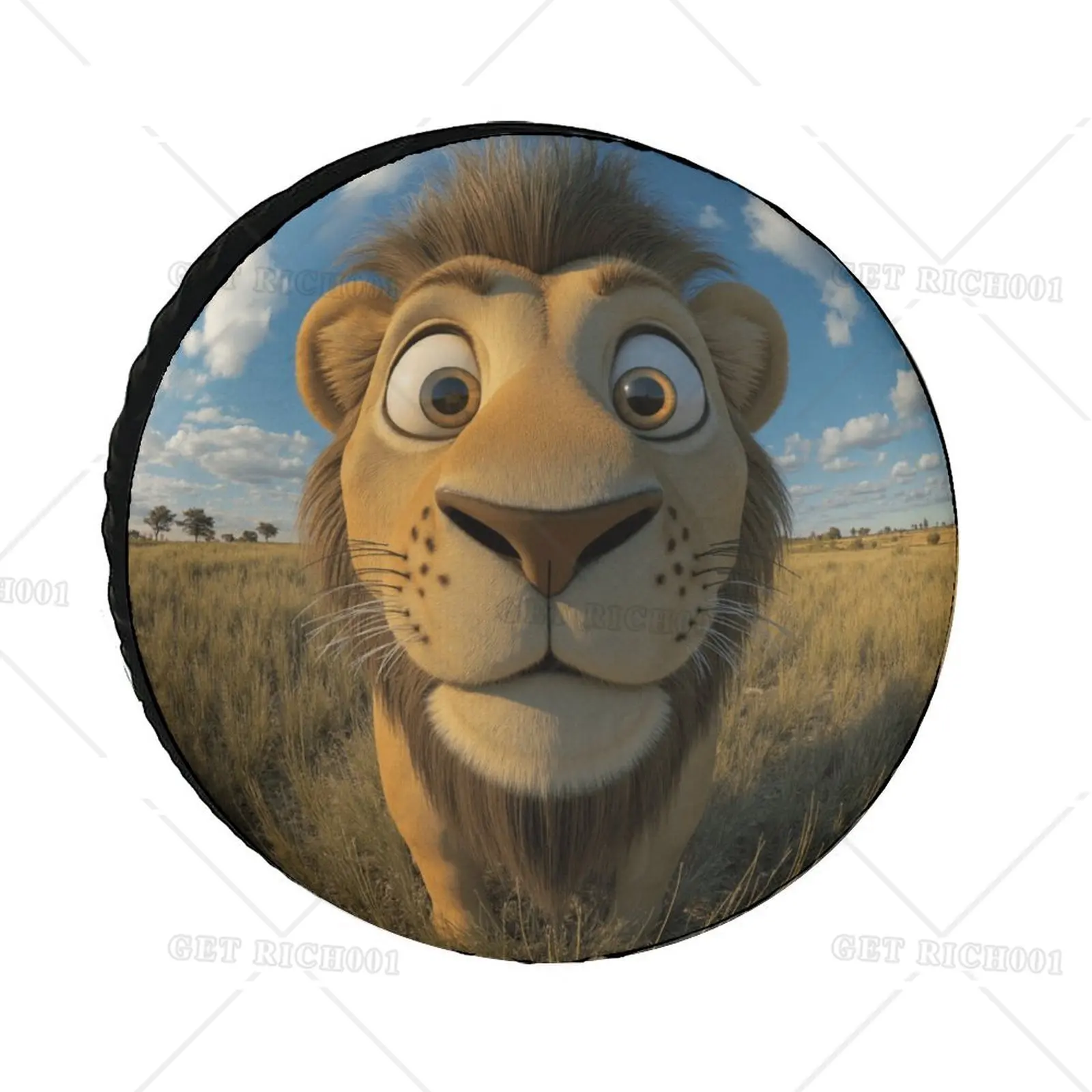 

Funny Lion Pattern Tire Covers, Durable Tire Covers for Trailers Rvs, Suvs, Trucks Universal Tire Covers, Camper Accessories