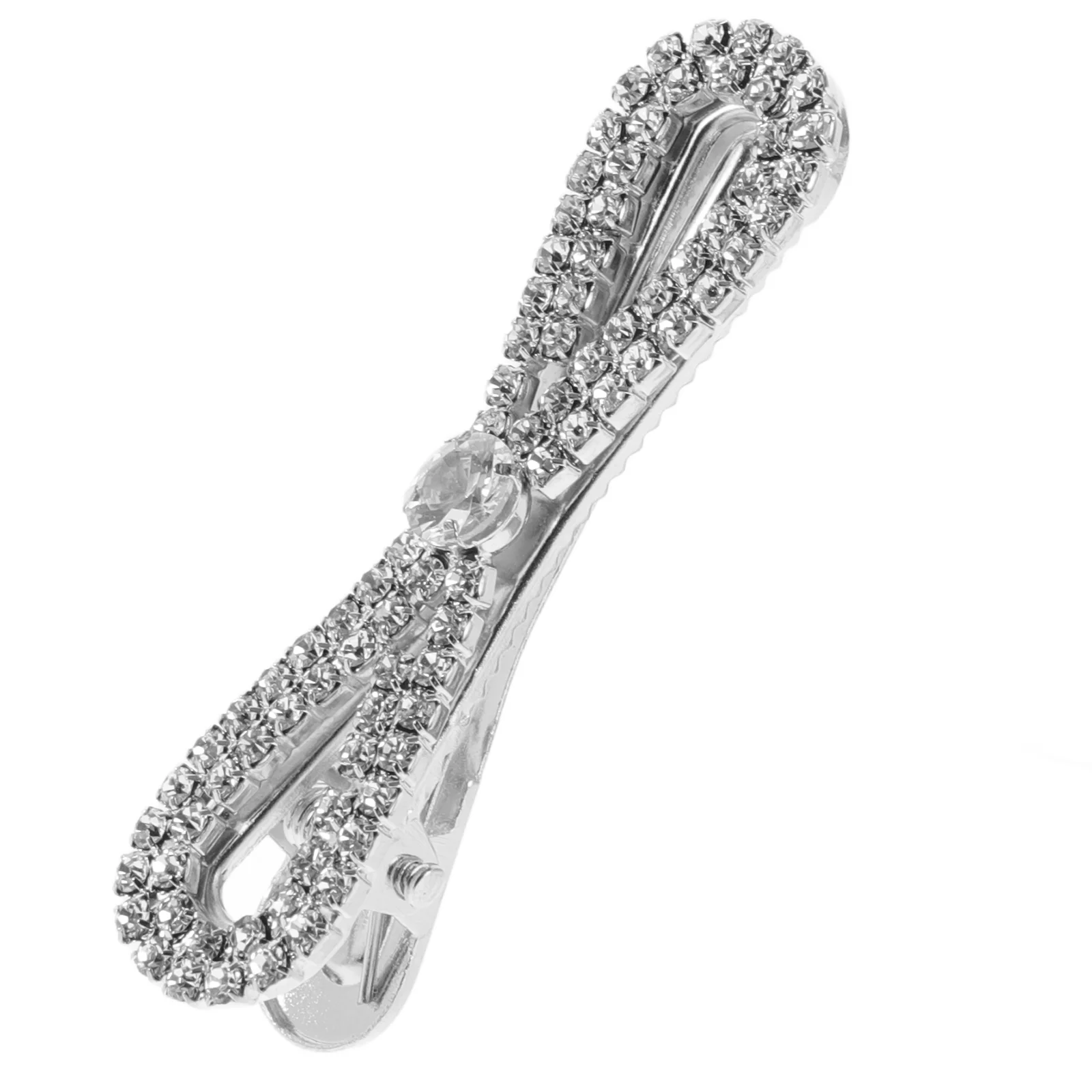 

Rhinestone Hair Clips Sparkling Crystal Barrettes for Bridal Party Accessories Duckbill Clips Women Girls Fancy Hairdos