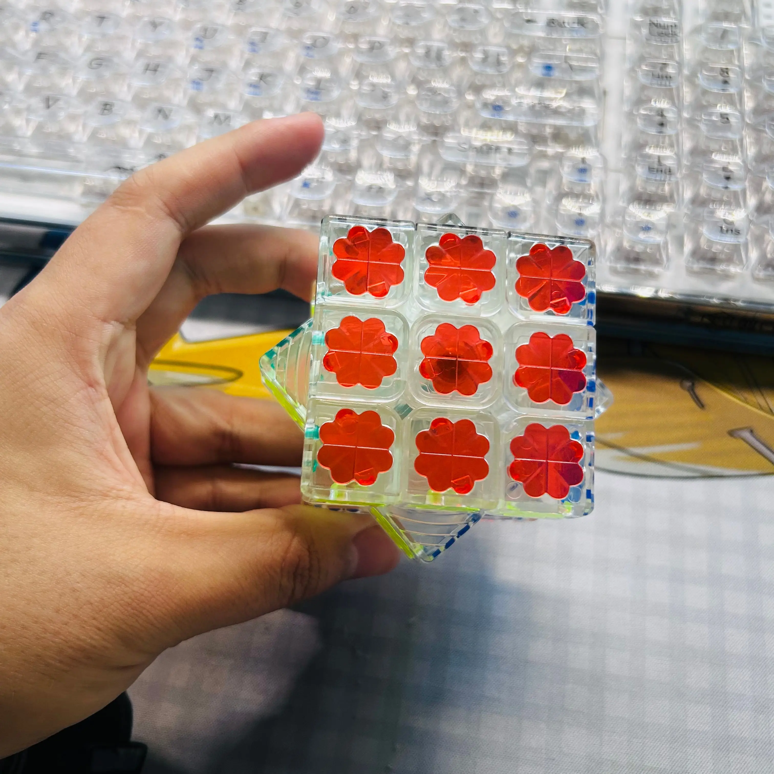 2024 New MOYU 3x3 Cube Transparent Plum 3x3x3 Cube Collection Cube Toys for Kids
