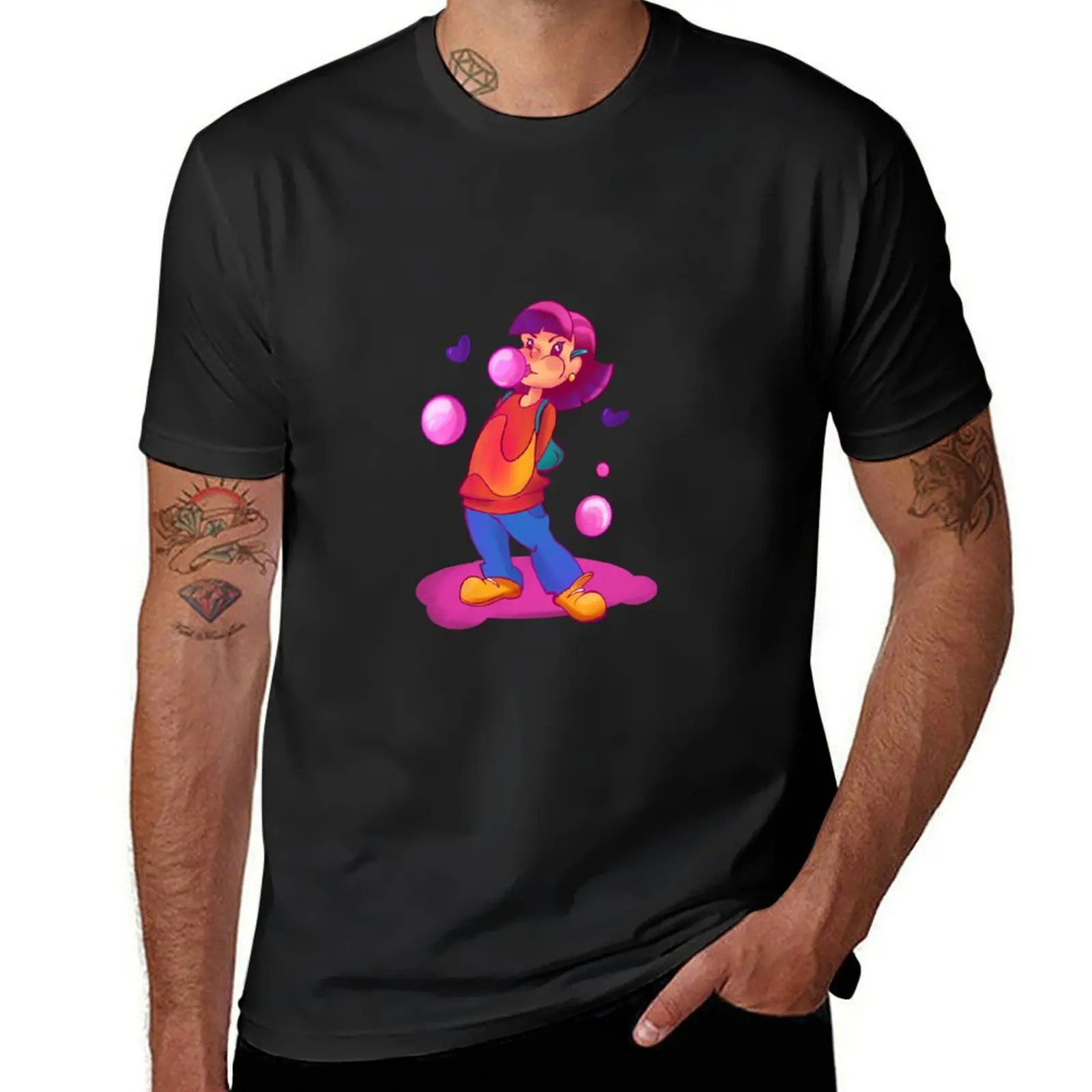 Girl With a Bubble Gum T-Shirt sports fans sublime Men's clothing