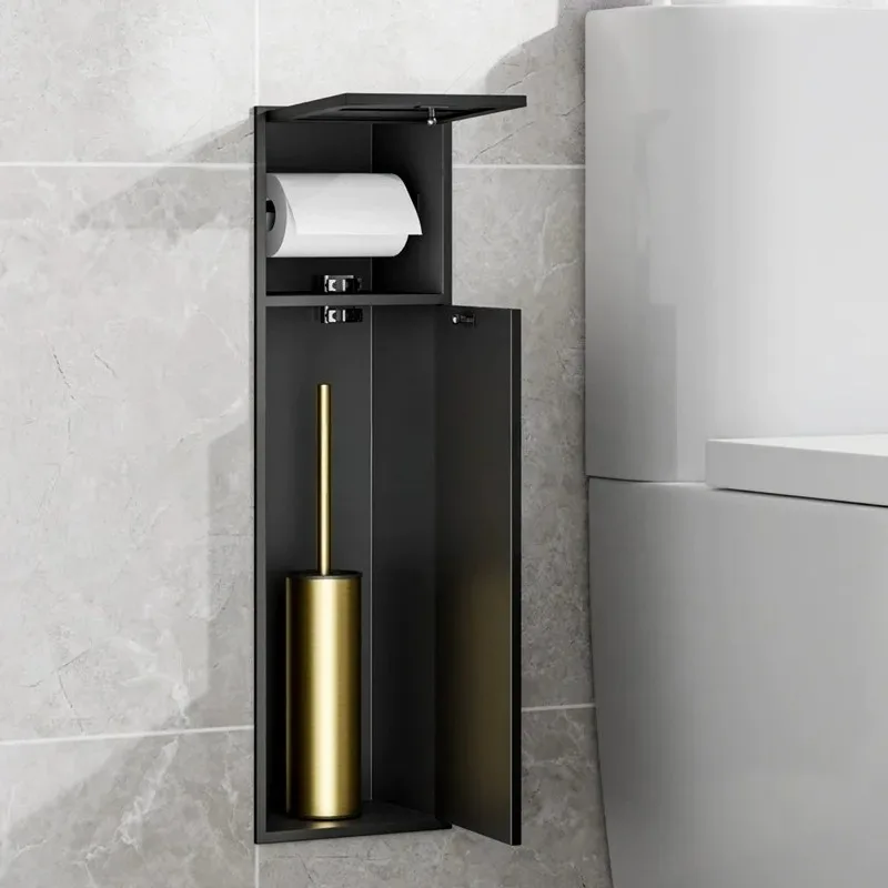 Stainless Steel Niche Bathroom Embedded Niche Toilet Brush Wall-Mounted Multi-color Accessories No Toilet Brush