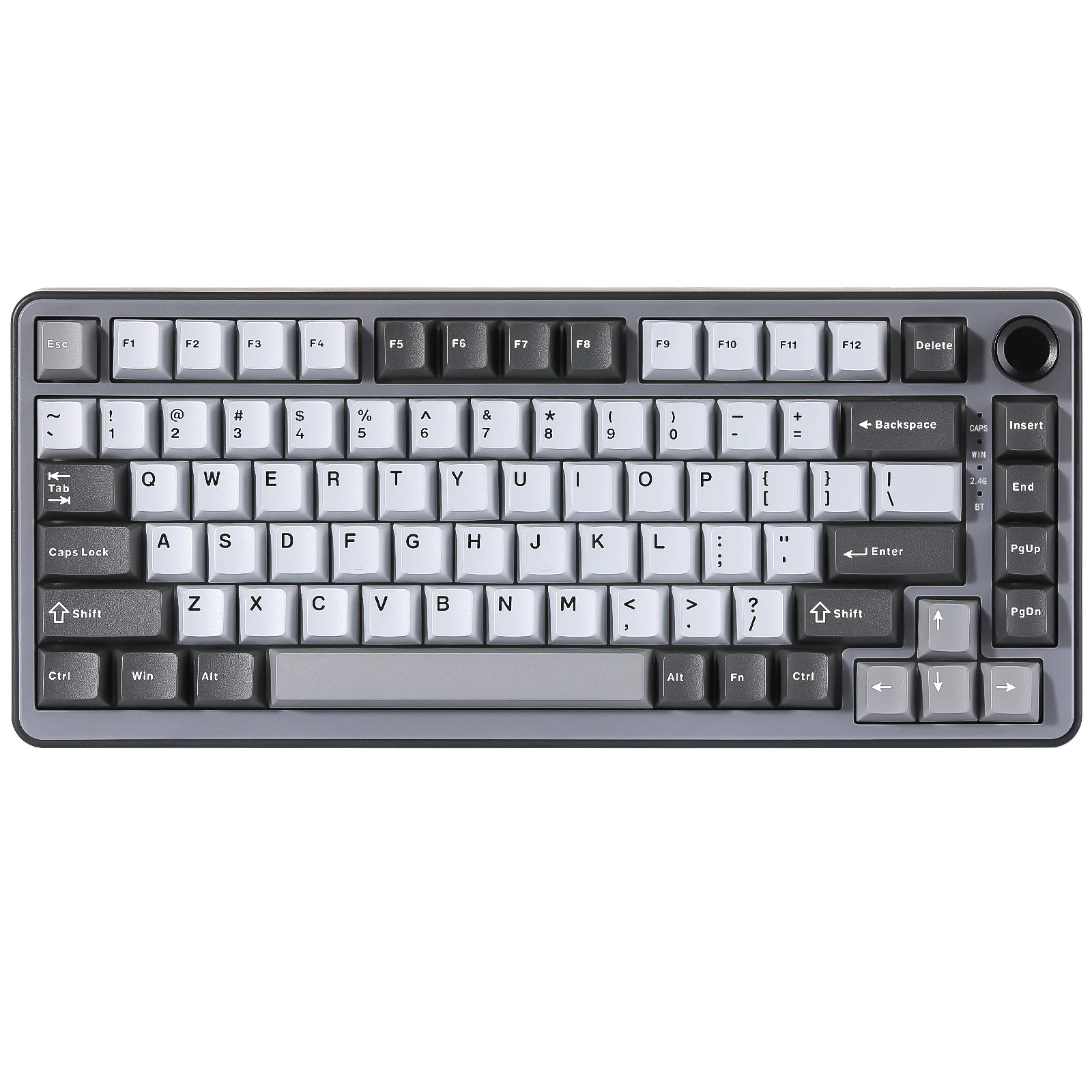 

YUNZII B75 PRO Dark Gray 75% Wireless Mechanical Gaming Keyboard, Gasket Hot Swap Custom RGB BT/Type-C/2.4G Creamy Knob Keyboard