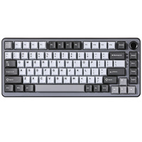 YUNZII B75 PRO Dark Gray 75% Wireless Mechanical Gaming Keyboard, Gasket Hot Swap Custom RGB BT/Type-C/2.4G Creamy Knob Keyboard