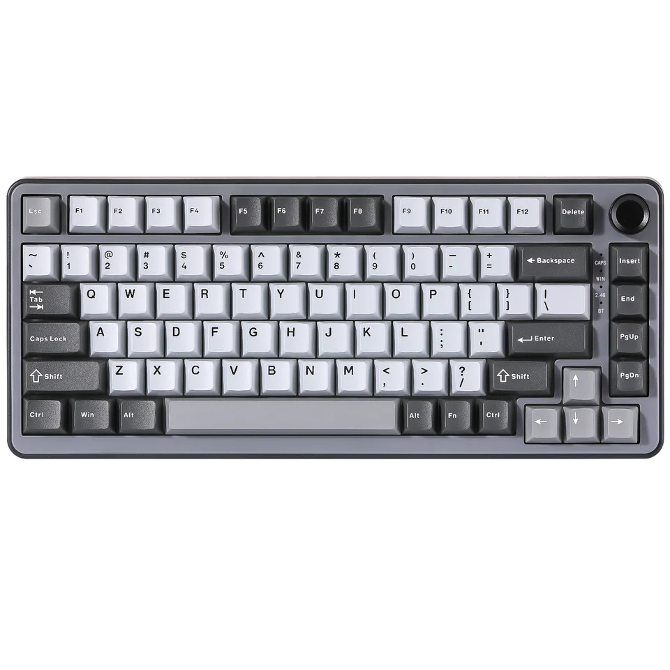 YUNZII B75 PRO 75% ガスケットゲーミングキーボード グレー YUNZII B75 PRO ダークグレーワイヤレスメカニカルキーボード、75