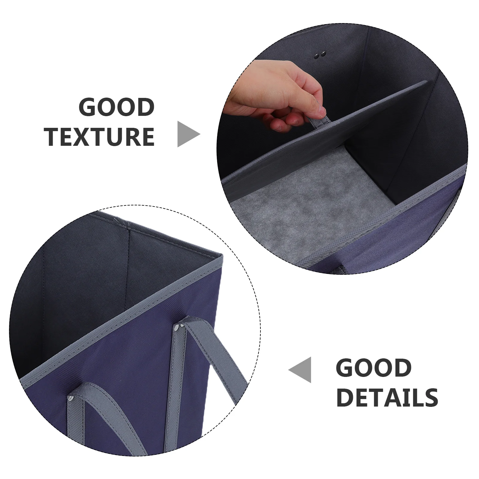 حقيبة تسوق كبيرة محمولة باليد قابلة لإعادة الاستخدام من القماش أكياس البقالة للنساء صندوق الوقوف على شكل صندوق تخزين محمول قابل للغسل #4