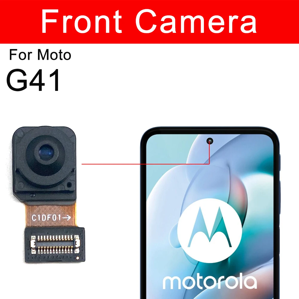 Back Rear Front Camera Module For Moto G41 G60s Main Small Big Camera Flex Cable Repair Parts Facing