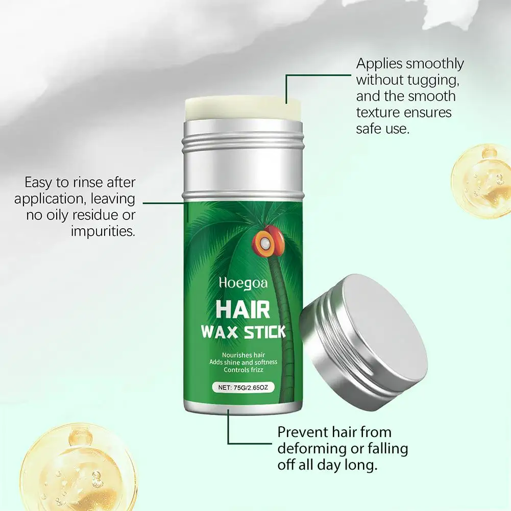 

Moisturizing and styling hair wax stick, portable styling daily to care styling shaping cream, anti frizz and hair stick, f J5D8