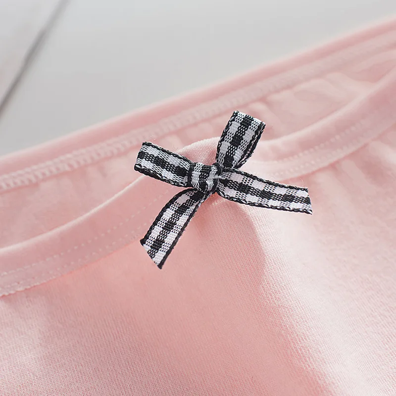 5 Pcs/Lot Cotton Adolescent Girls Panties Solid Design Briefs For Girls Puberty Breathable Comfortable Youthful Girls Underwear