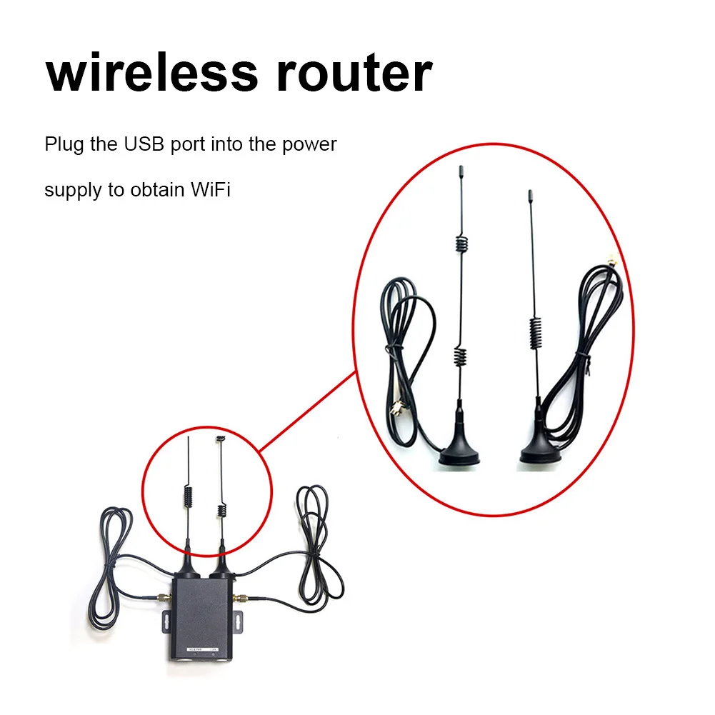 

H927 Wireless Router Industrial Grade 4G LTE SIM Card Router with External Antenna Support 16 WiFi Users for Outdoor