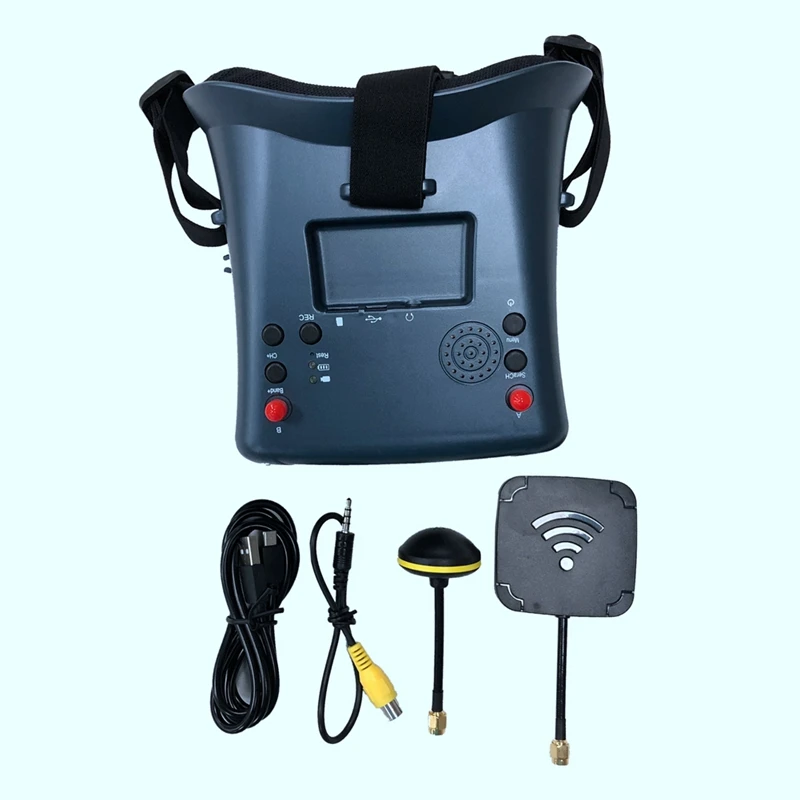 Videoempfänger 40-Kanal-Empfänger mit DVR 3,7 V/2000 mAh Akku 4,3 Zoll HD LCD 16: 9 für Racing Drone Bwhoop Drone