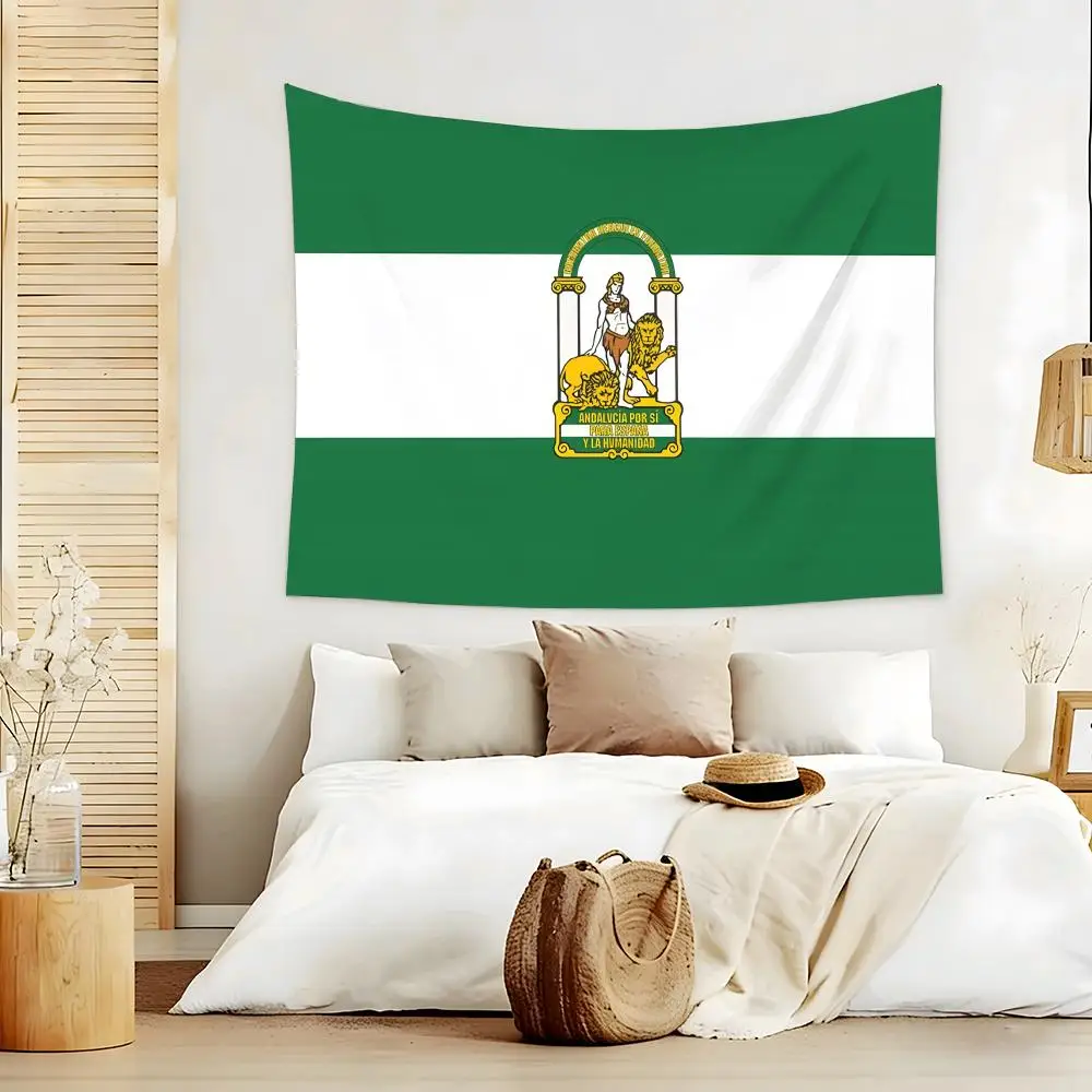 Andalusia Spain State Tapestry Custom Living Bedroom Party Dormitory Interior Wall Bohemian Decoration Attached Clip