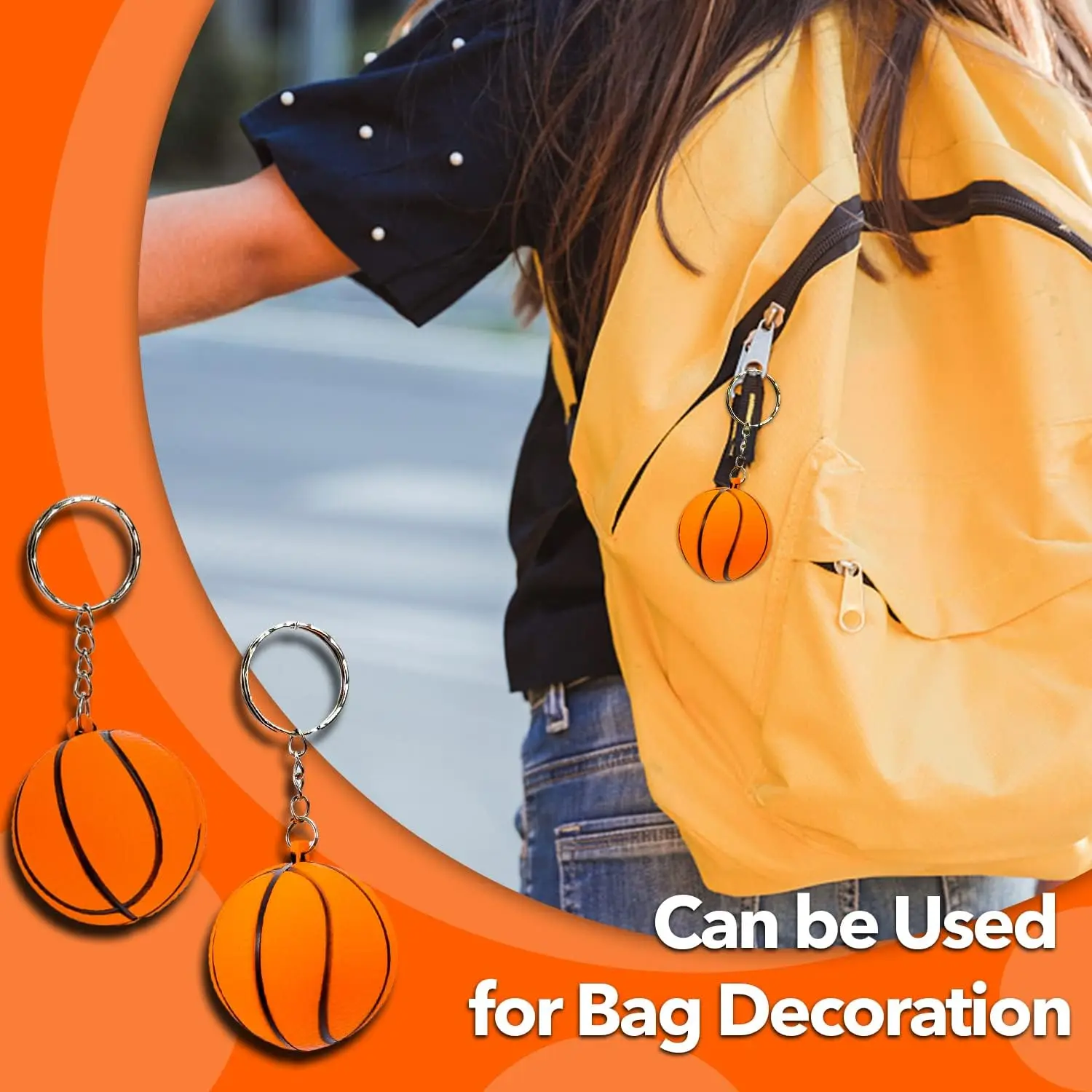 5/10pcs Mini Basketball Keychain For Men, Backpack Pendant Decoration, Gift For Sports Enthusiasts