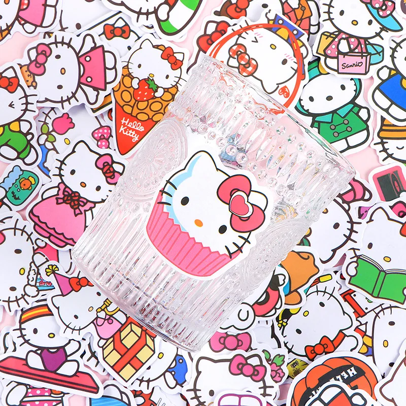 100pcs Cute Hand Account Stickers Cartoon Mobile Phone Suitcase Water Cup Hand Account Stickers Waterproof Gifts for Friends