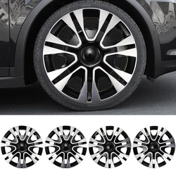 4pcs/set ABS 12 Inch Car Vehicle Wheel Rim Skin Cover Sliver Hub Caps R12 Racing Style Rim Center Cover Car Exterior Accessories