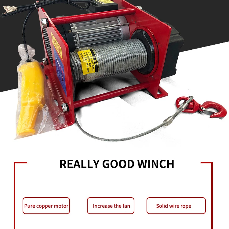 PA1000 12V Electric Winch Motor Winch Wire Rope Motor