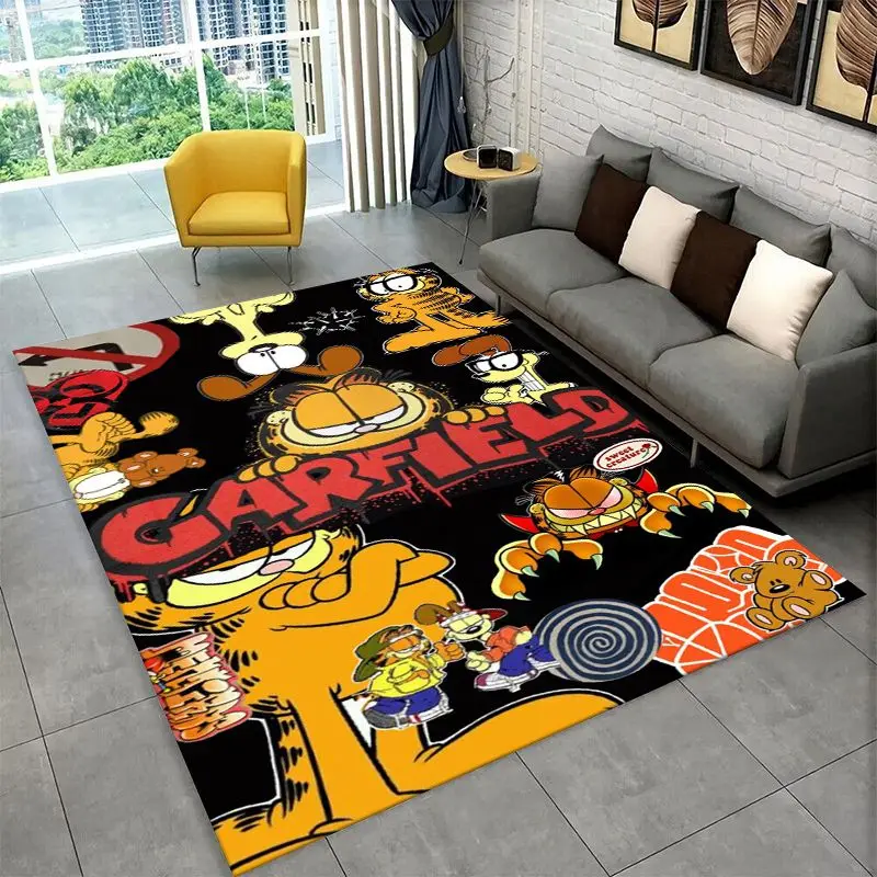 Funny G-Garfield Cartoon Cat Non-Slip Area Rug Soft Carpet for Living Room Bedroom Kid Playroom Sofa,Home Decor Doormat Gift