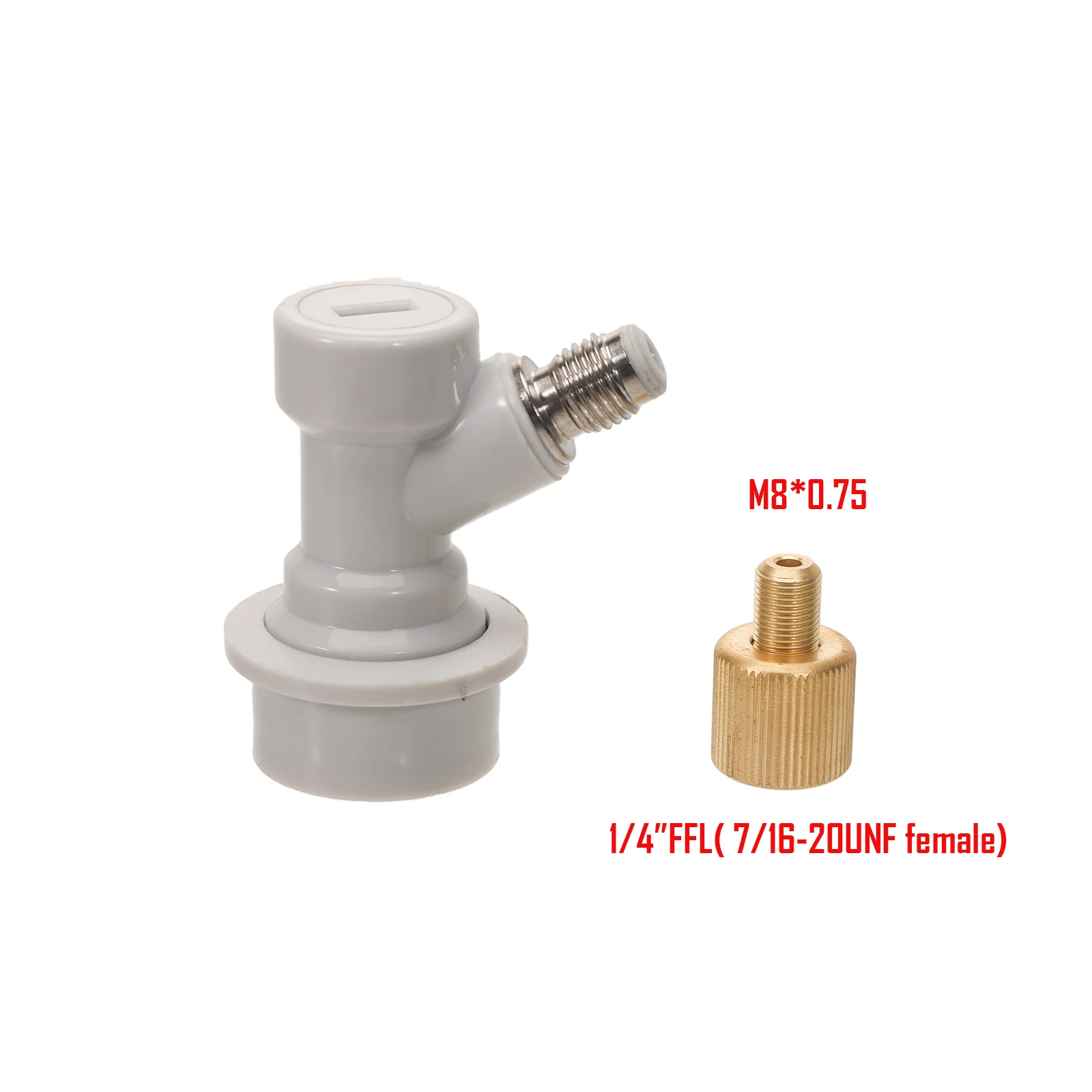 Gas MFL Quick Disconnect with M8 Swivel Adapter Mini Co2 Regulator Parts Homebrew Ball Lock Kegging System