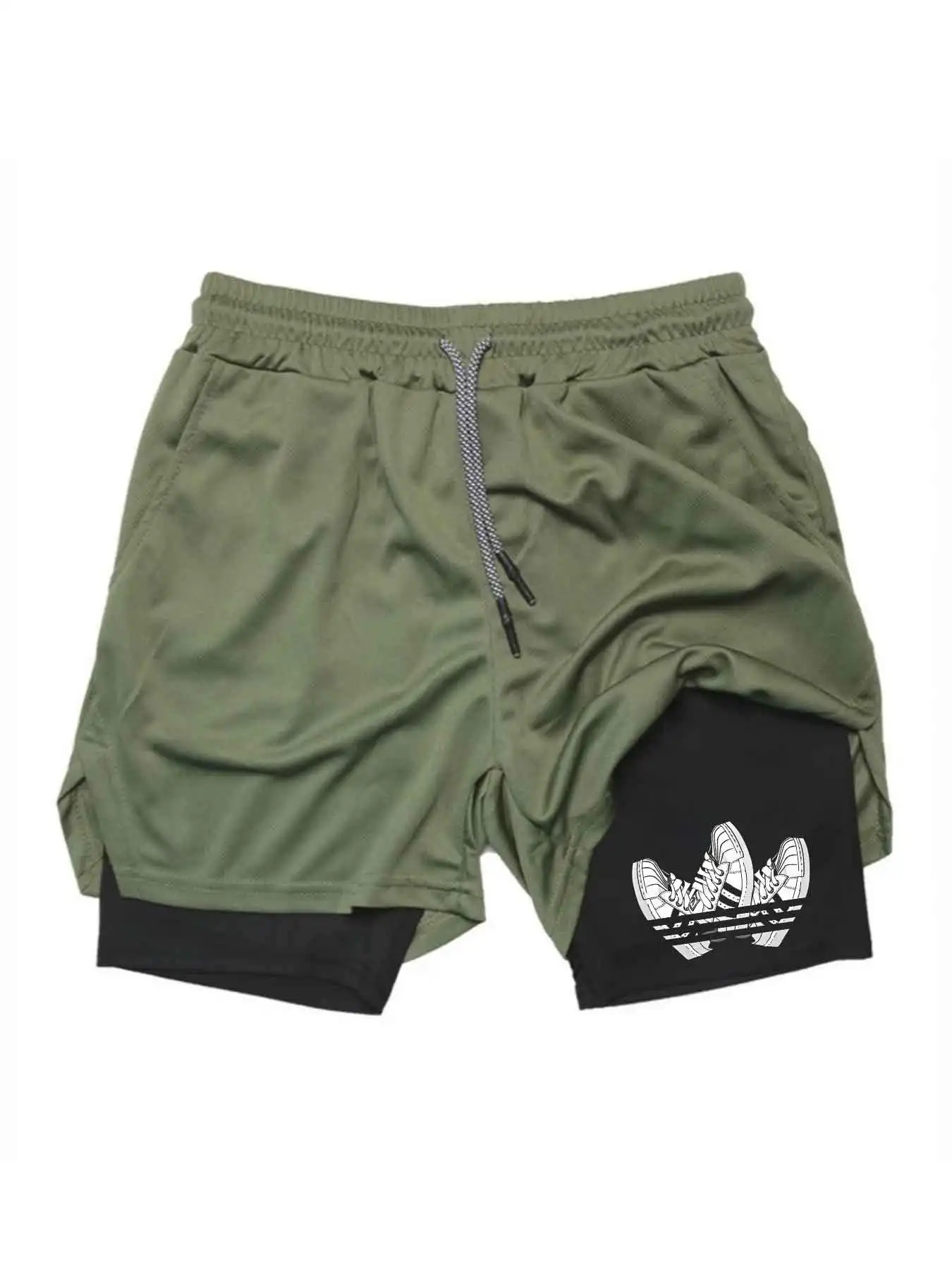 2026 Summer Sports Shorts 2-in-1 Gym Running Shorts Slow Running Casual Sportswear Fitness Double Layer Shorts