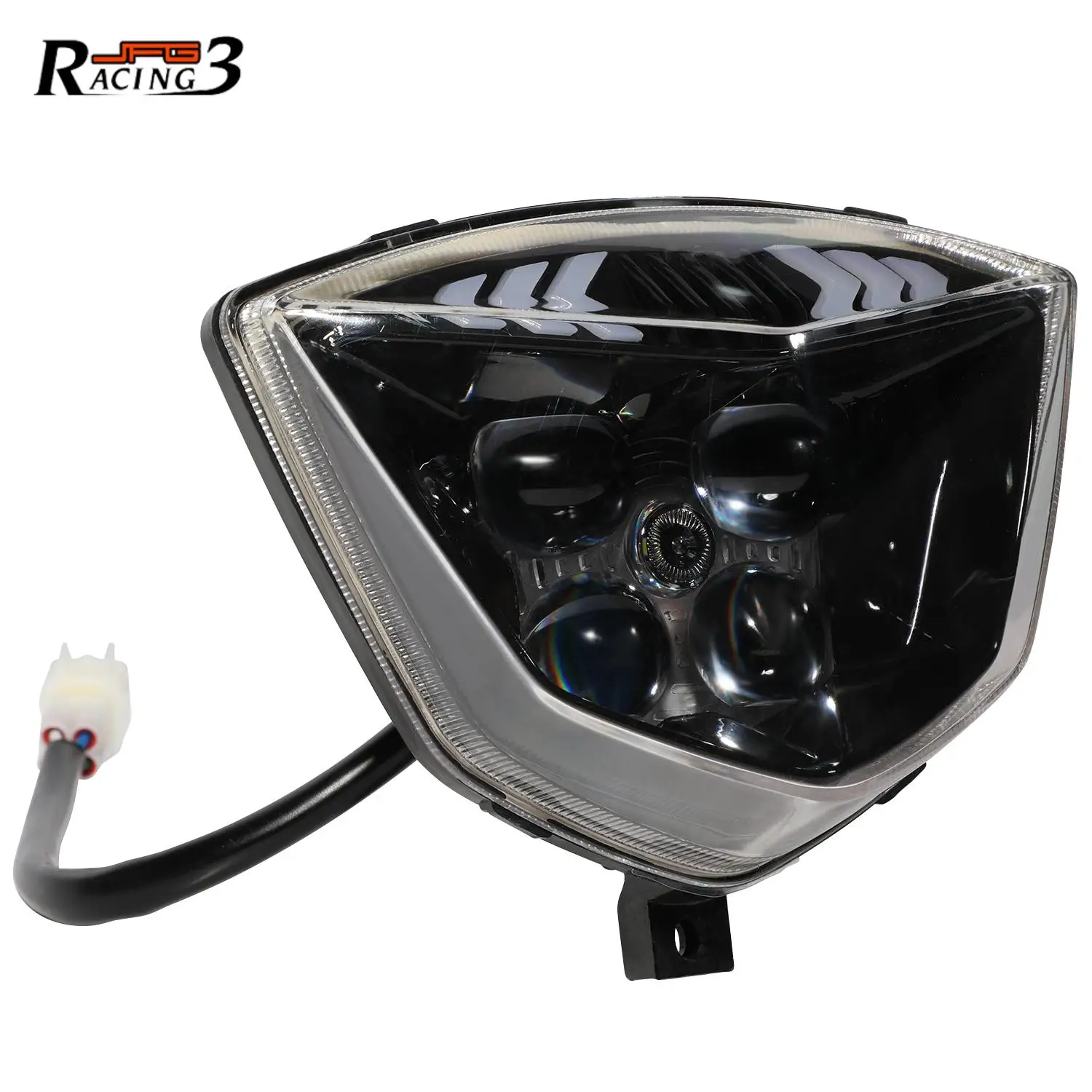 New Lampwick Motorcycles Accessories LED Headlamp PP Head Lamp Light Plastic Dirt Bike Moto Aluminum For GAS EC 250 300 EX300