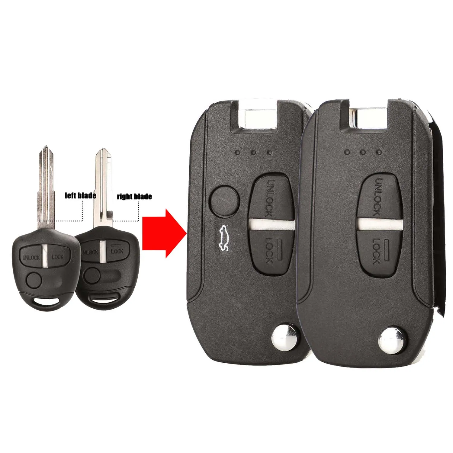 

Модифицированный Автомобильный ключ jingyuqin 2/3B, оболочка для Mitsubishi Lancer Evo Colt Outlander Mirage без ключа (правая/левая) Blade