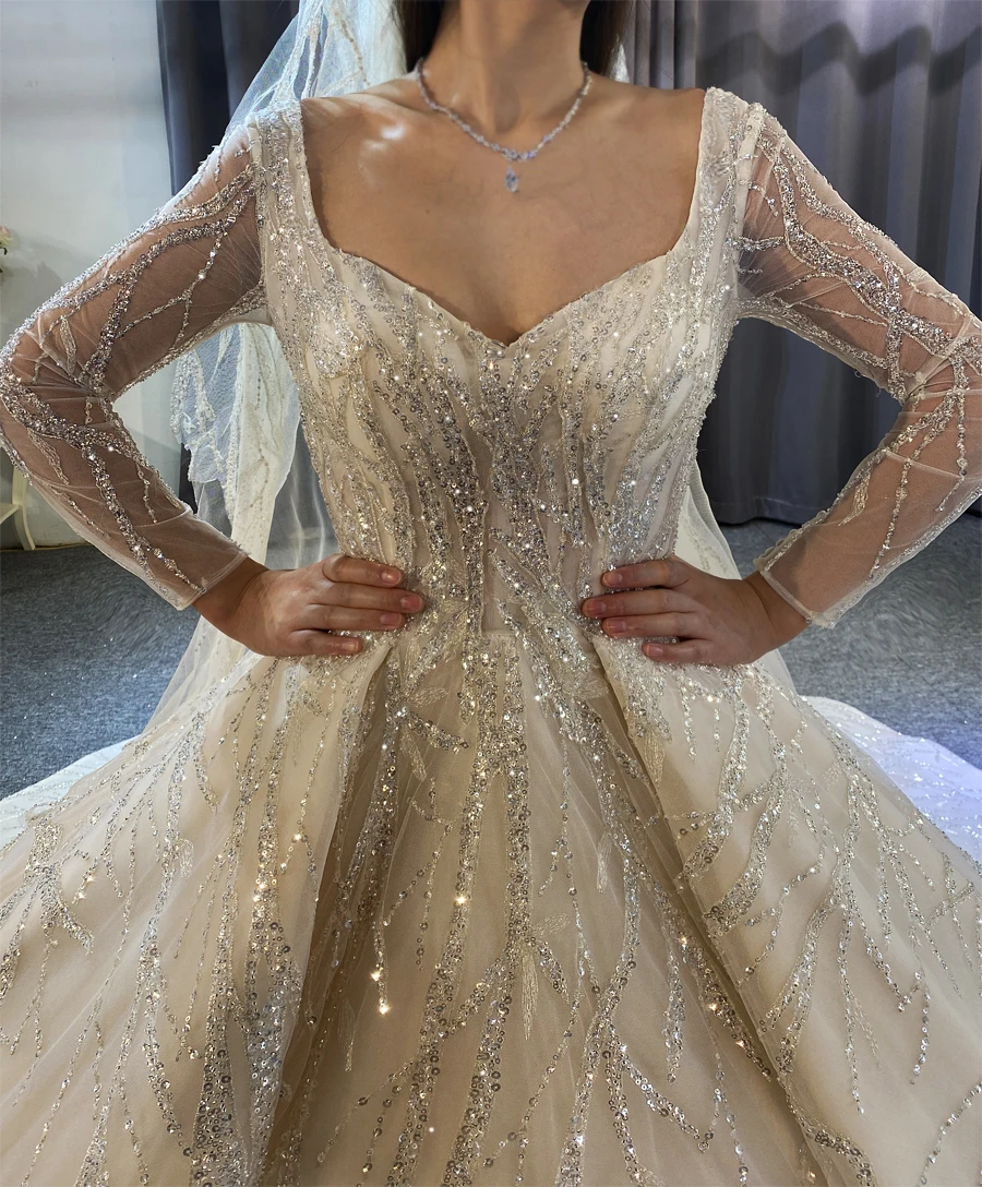 تخصيص NS4071 حار بيع أزياء فستان الزفاف الدانتيل الكامل فستان الزفاف أماندا novias