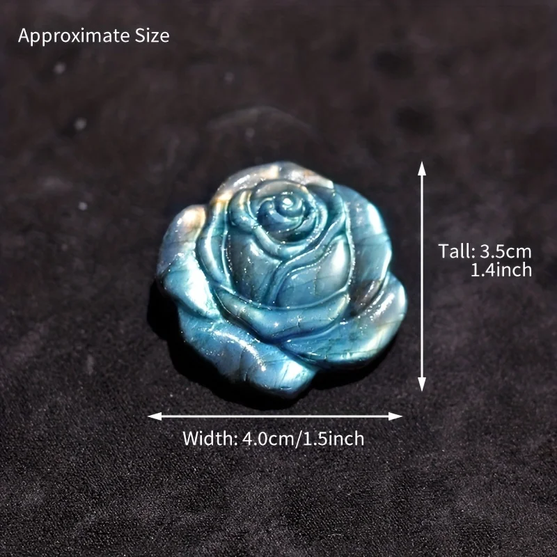 

High Quality Natural Gorgeous Rose Carved Labradorite Rose Craft Gift, For Office Decoration, Freedom And Beauty Have Meaning