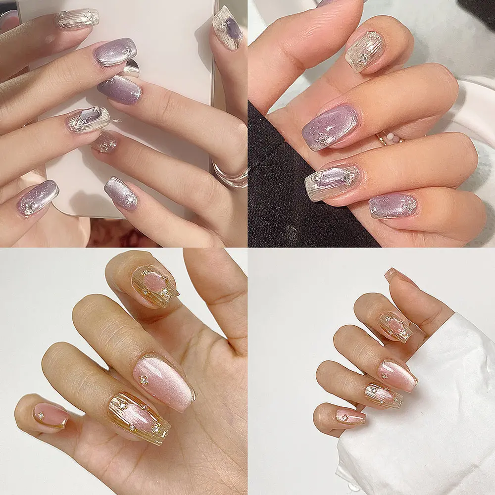 CANNI 18ml TPO-freier Langanhaltender No-Wipe Bright Topcoat Peel-off Base Coat 5g Kristall Magnetischer Katzenaugen-Gel Funkelnder Glitzer-Lack – Detail 7