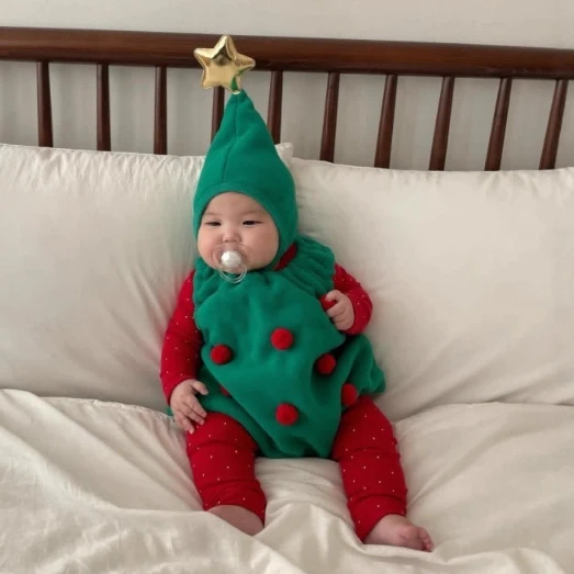 Christmas Santa Olaf Costume Infant Cute Snowman Baby Boys Girls Jumpsuit Santa Clothes Holiday Outfit for Toddler