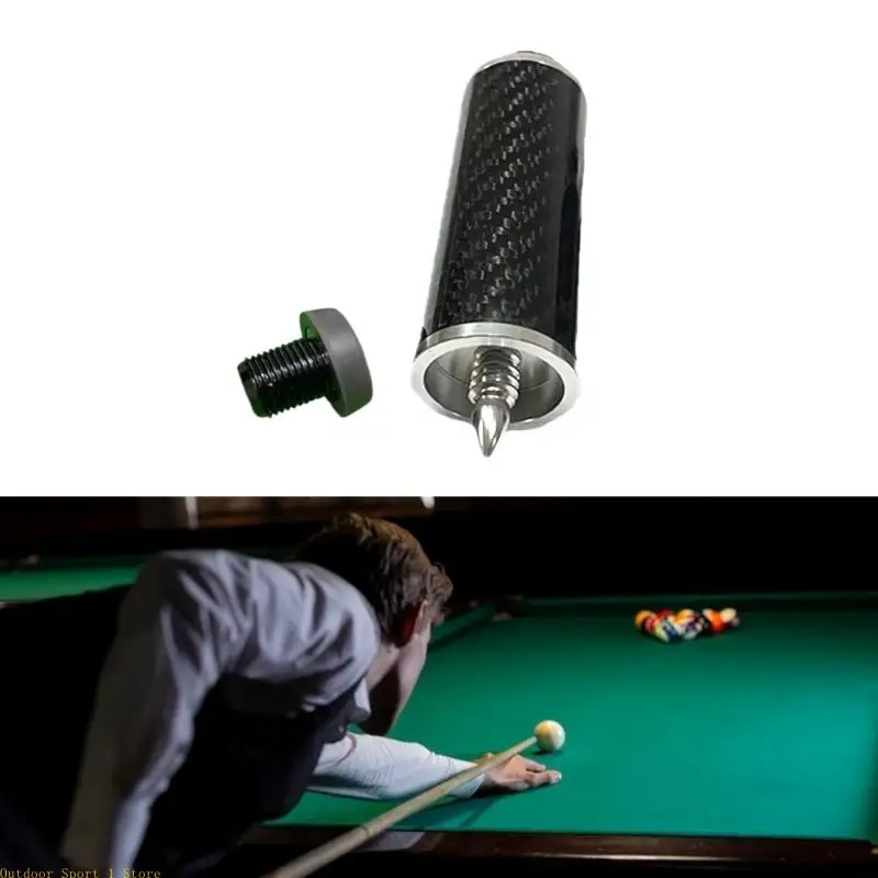 

A0KA Carbon Fiber Pool Cue Extension Shafts Professional Billiard Cue Attachments Suitable for Beginner Snooker Practice