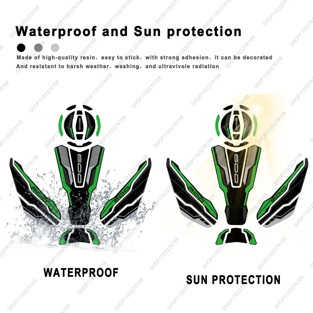 For Z500 Z 500 2024 3D Epoxy Resin Sticker Kit Waterproof Motorcycle fuel tank pad Protective decals
