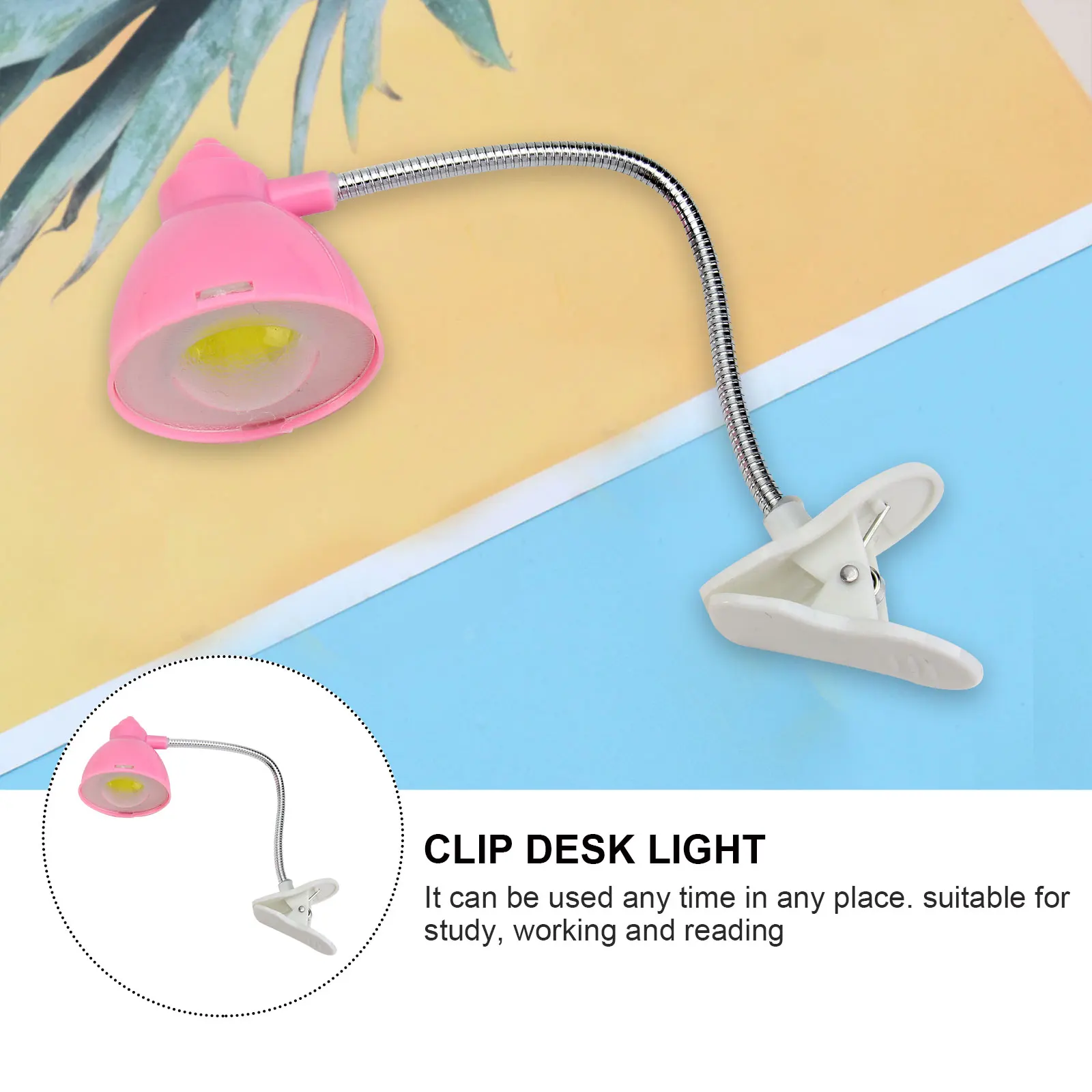 Clamp Book Light Desktop Lamps Reading Eye Protection Clip Table Student Warm Led Plastic Portable Foldable Study Travel