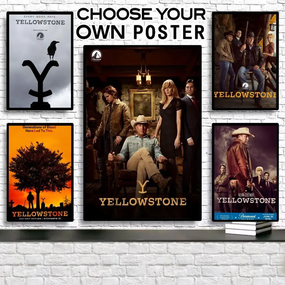 

YellowStone TV Show Painting Calligraphy Canvas Poster: Crease Free Waterproof Durable All Space Wall Decor