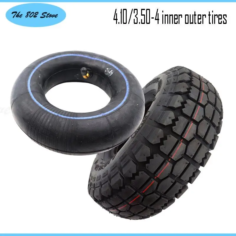 4.10/3.50-4 Tires 4.10-4 3.50-4 Tyre and Inner Tube for Electric Tricycle, Trolley, Electric Scooter, Warehouse Car Tire Parts