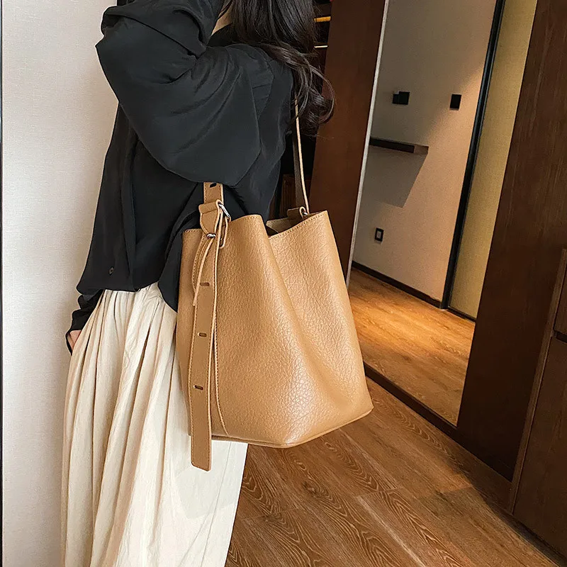 PU Leather Bucket Bags for Women shoulder messenger Bag Trend purse and Handbags Travel Lady Designer Brand Female Hand Bag bols