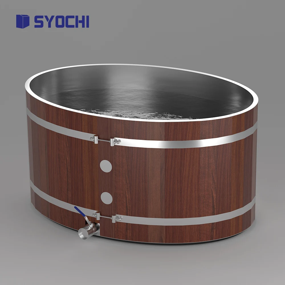 อ่างแช่น้ำเย็นแบบกันน้ำ ยี่ห้อ Syochi Steel and Wood Cedar รุ่นปี 2026 สำหรับแช่น้ำแข็ง