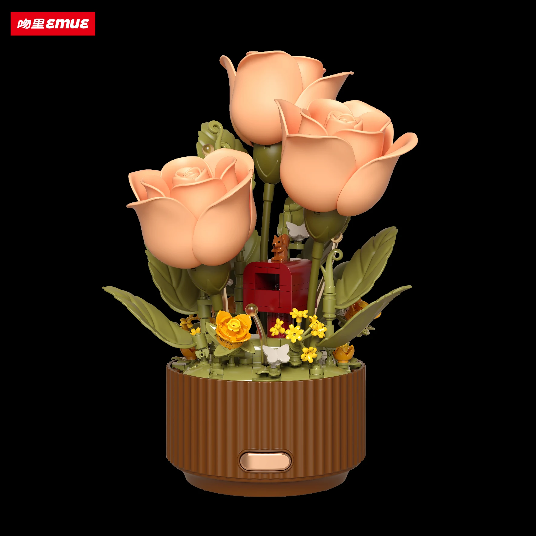 ديناميكية بنة زهرة تجميع كهربائي باقة الورد الجنية جو الراقية الديكور لفتاة اليدوية هدية الزفاف