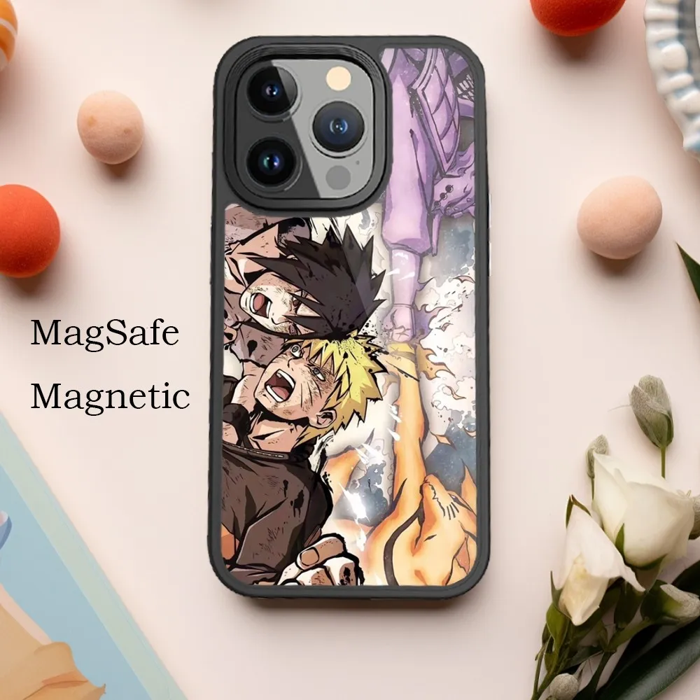 A-Akatsuki N-NARUTO Anime Phone Case For iPhone 15 14 13 12 11 Pro Max Plus Magnetic for Macsafe Cases Cover