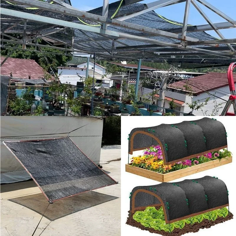 3Pin 50~55% Customizable Sunshade Net Anti-UV Outdoor Awning Garden Plant Sun Cover Net For Courtyard Gazebo Balcony Shade Cloth