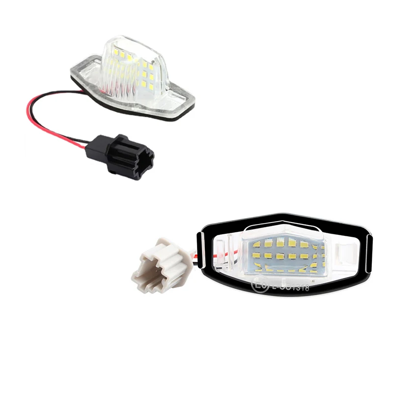 Luz LED de matrícula para Honda Accord Sedan Odyssey Pilot Cicic & Acura MDX TSX TL RDX RL 2 uds reemplazo de conjunto de lámpara de etiqueta