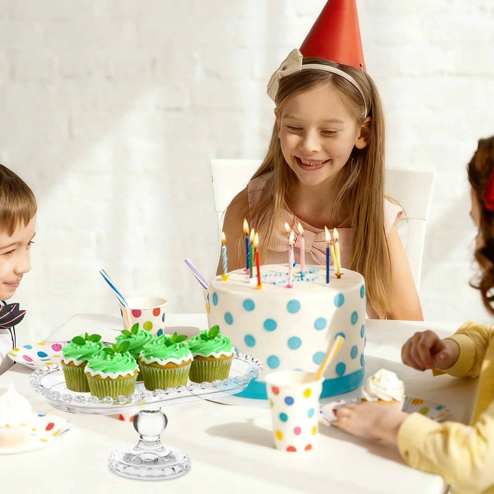 

1Pcs Afternoon Tea Tray Exquisite Fruit and Snack Serving Tray for Table Centerpiece Buffet Decor Household Storage