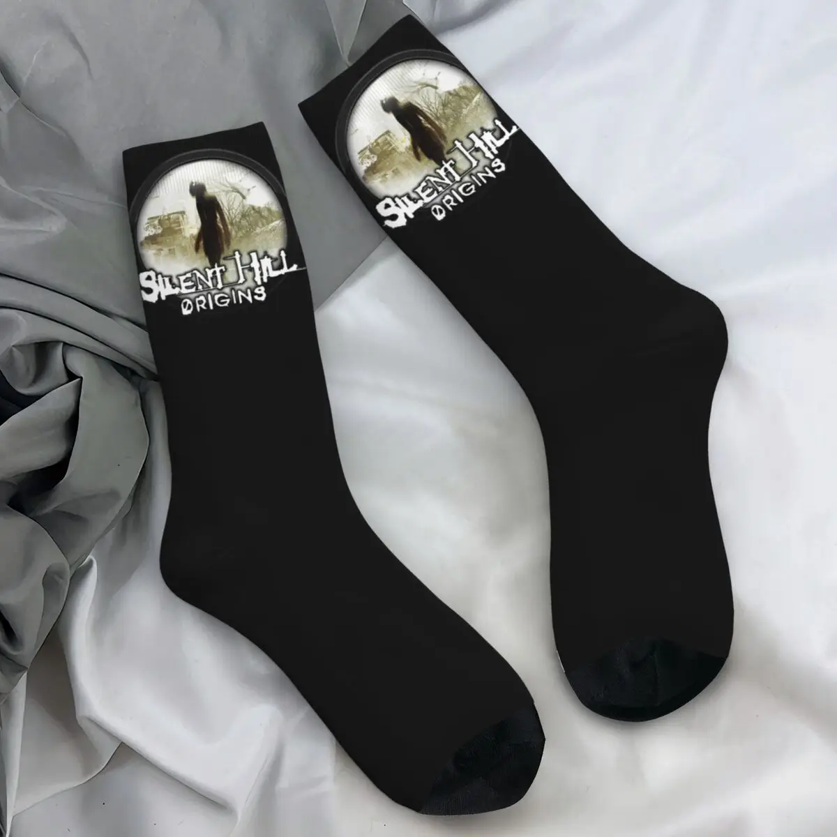 Silent Hill Socks Gaming Gamer Fashion Stockings Couple Quality Skateboard Socks Autumn Design Non Slip Socks