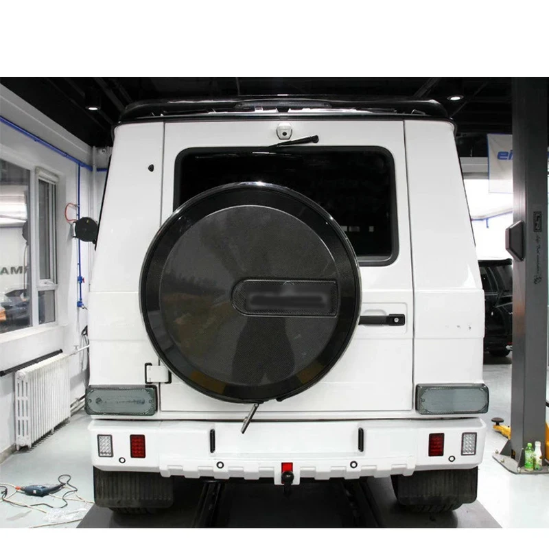 

Новый чехол для запасного колеса G-класса G450D G500 G63 W465 из сухого карбона, задний кожух для шины, автозапчасти, цвет: карбоновый черный
