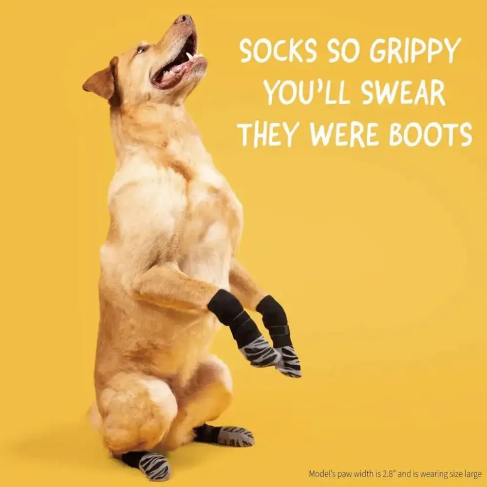 4PCS High Quality With Straps Dog Socks Anti Slip Comfortable Pet Socks Dog Accessories Dog - Image 2