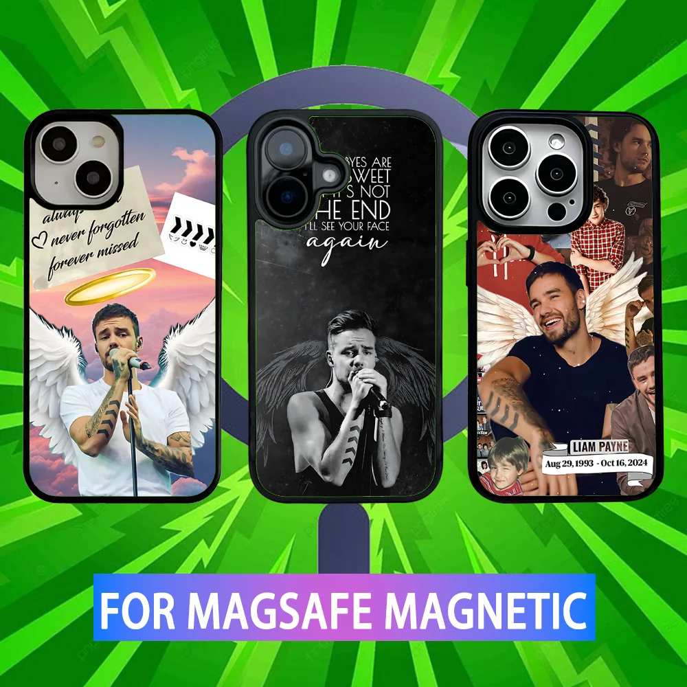 

L-Liam Singer Payne Phone Case For iPhone 16,15,14,13,12,11,Pro,Max,Plus,Mini,SE New Magsafe Magnetic Wireless Charging