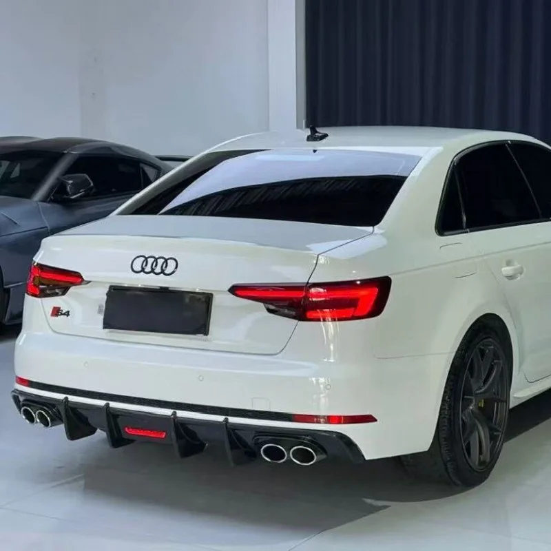 Rear Bumper Lip Diffuser Spoiler/LED Brake Light A4 B9 Standard S-Line S4 5-Door Avant 2017-2019 Sport Body Kit