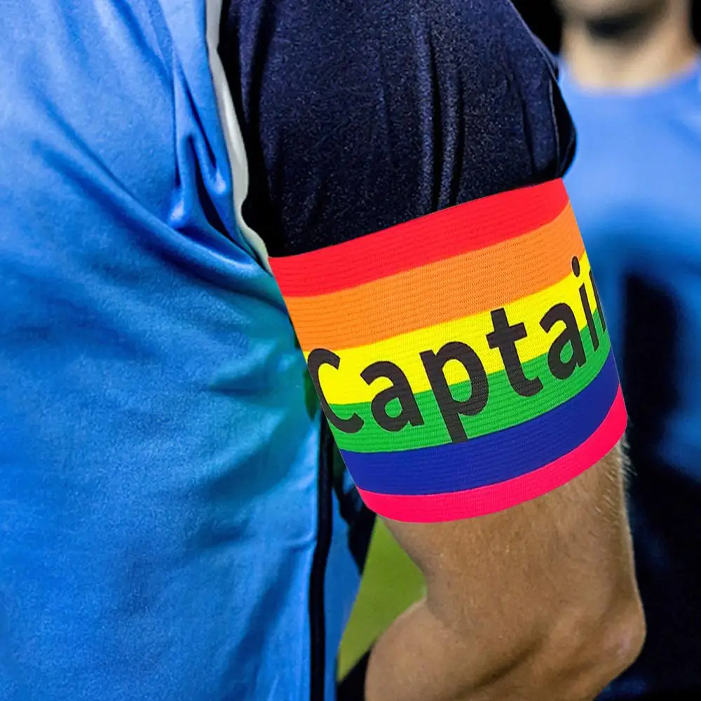 

Soccer Captain Armband Fastener Adjustable Sports Elastic Armband For Football Rugby Basketball Thickened Stretch Fabrics Y9b4